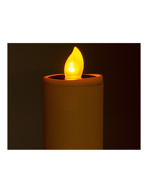 Vela solar efecto llama ø4 x 90 cm colores surtidos