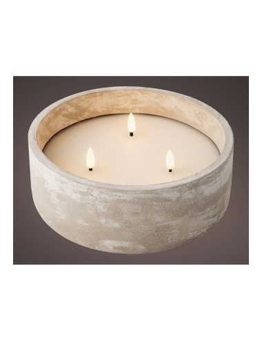 Vela de cera 3 leds 28 x 8 cm