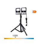 Foco proyector led con trípode, 2 x 30 w, 2 x 2370 lm, 4000 k, luz día, black series