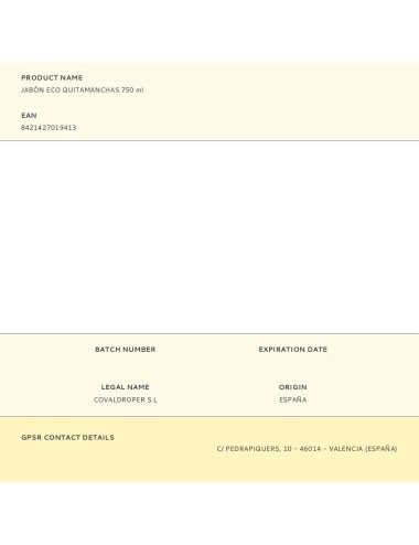 Jabón eco quitamanchas 750 ml