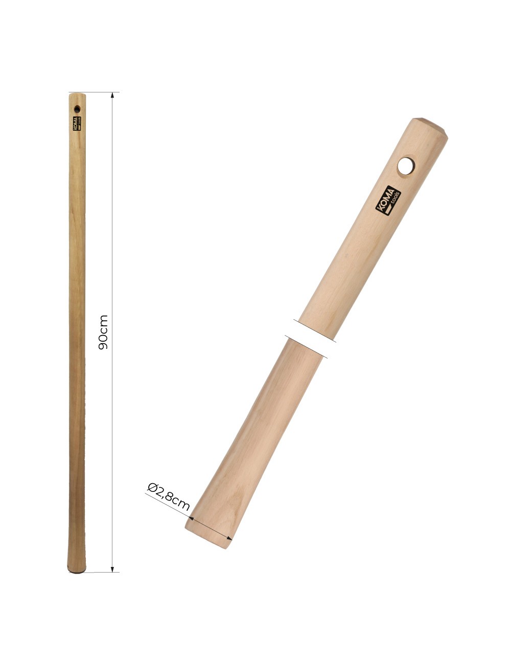 Mango para azada ø2,8 cm x 90 cm