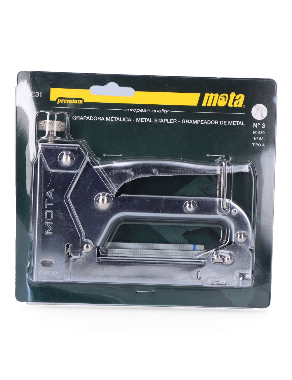 Grapadora premium n° 3 + grapas 6 mm