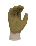 Guante poliéster / algodón con palma látex rugoso, t-07