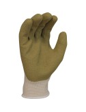 Guante poliéster / algodón con palma látex rugoso, t-08