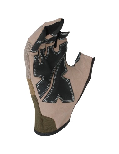 Guante piel sintetica / spandex, 3 dedos abierto, táctil, t-09