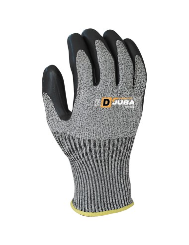 Guante poliéster / elastano / k-rock palma látex, resistente a corte, t-08