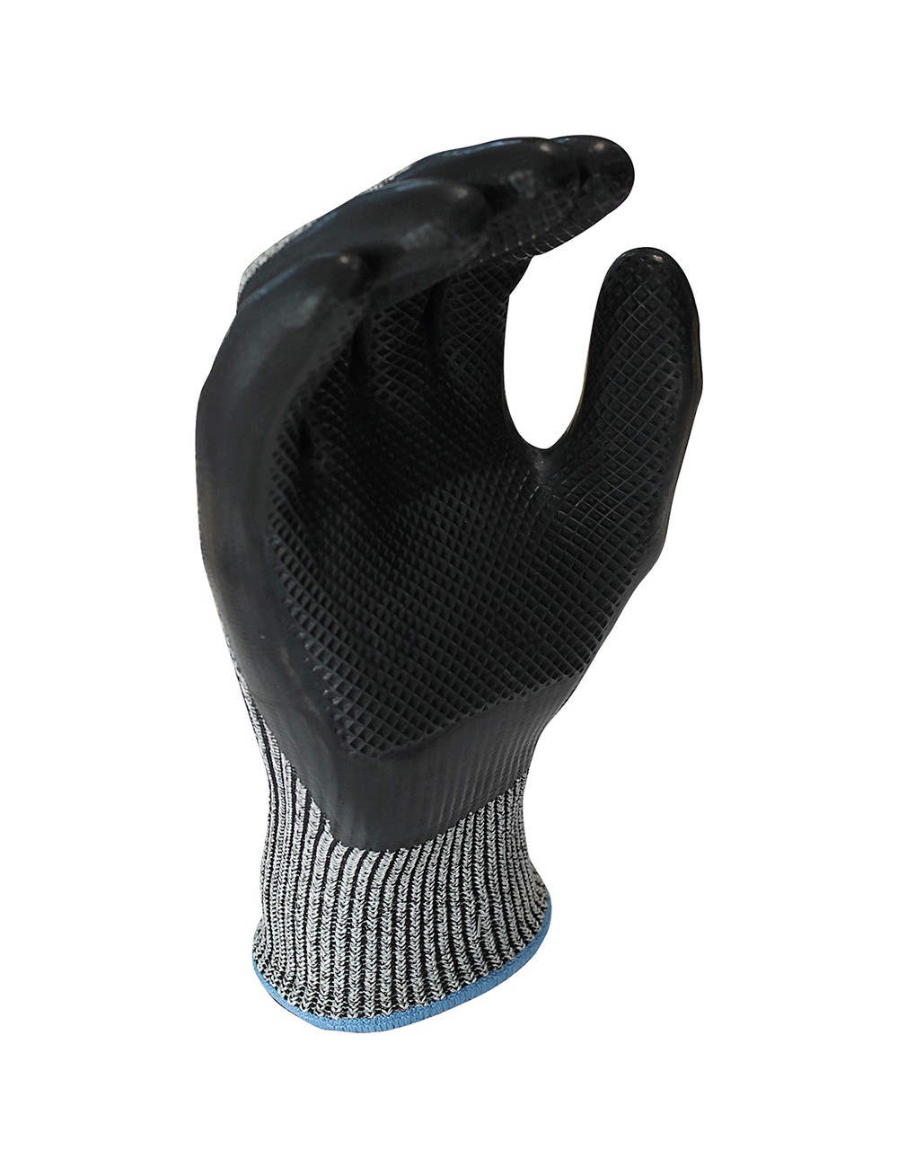 Guante poliéster / elastano / k-rock palma látex, resistente a corte, t-09