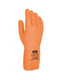 Guante látex / neopreno, flocado interior algodón, naranja, t-06
