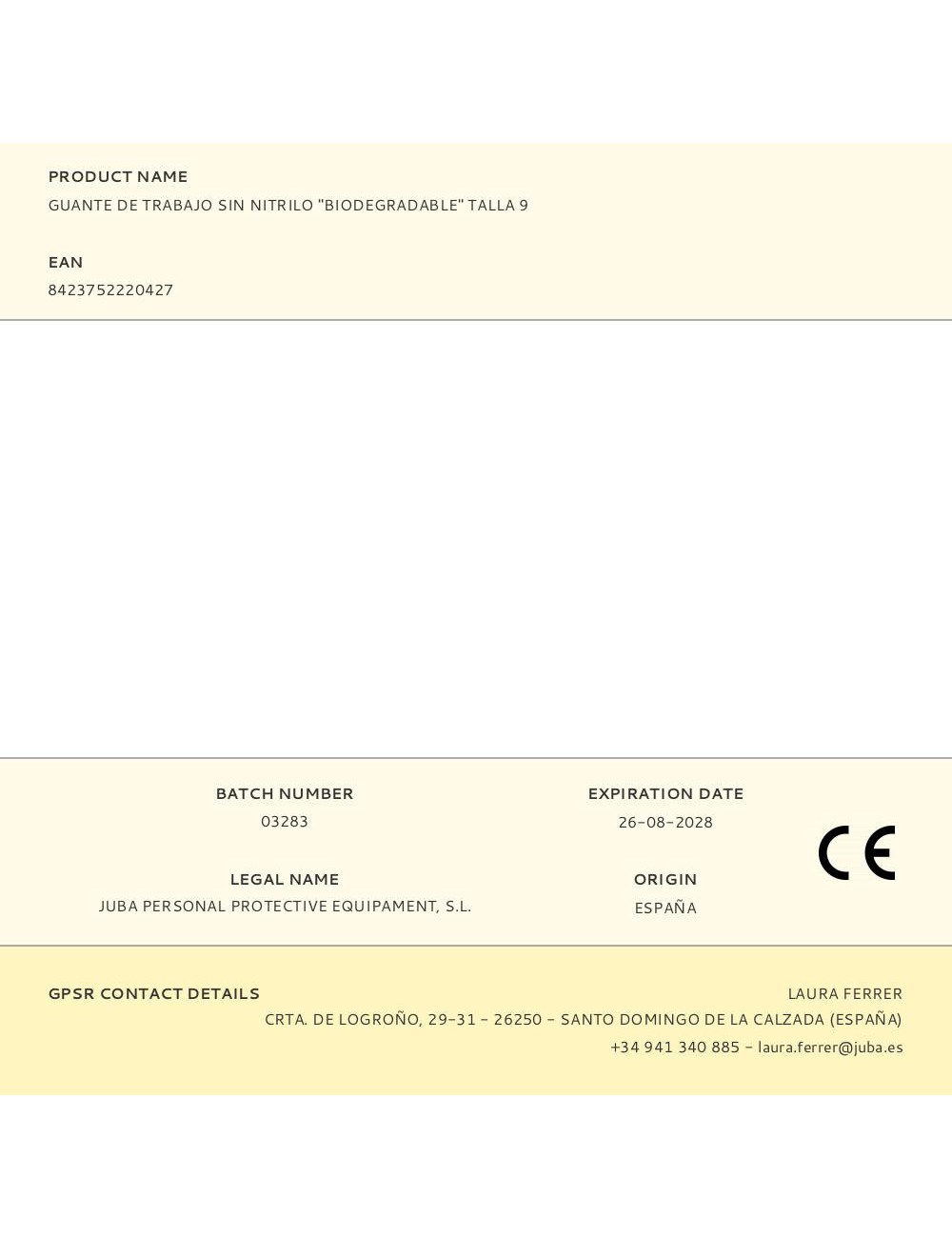 Guante nitrilo, sin flocar, biodegradable, verde, t-09