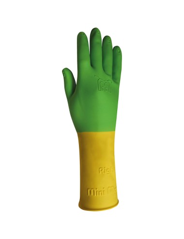 Guante látex flocado interior, infantil, jardinería, bicolor, t-04 años