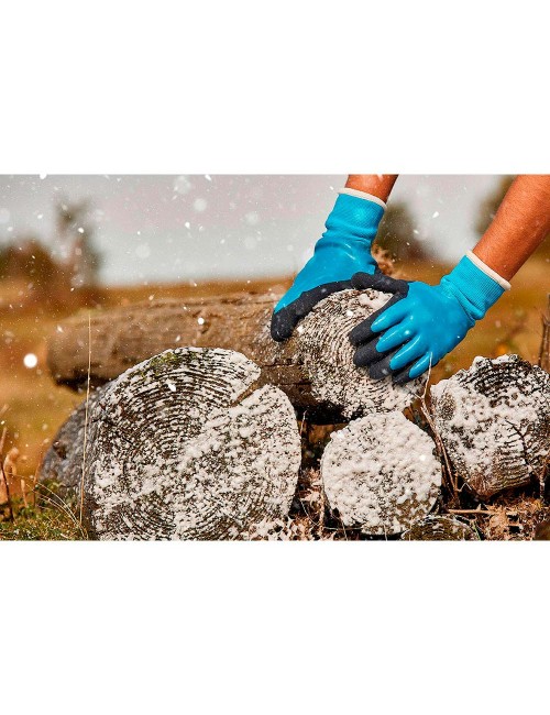 Guante poliéster doble recubrimiento látex, trabajos en frío, t-08