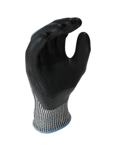 Guante poliéster / elastano / k-rock palma látex, resistente a corte, t-11