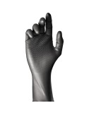 Guante nitrilo, sin polvo, desechable, negro, t-07, caja 50 uds