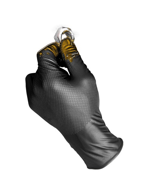 Guante nitrilo, sin polvo, desechable, negro, t-09, caja 50 uds