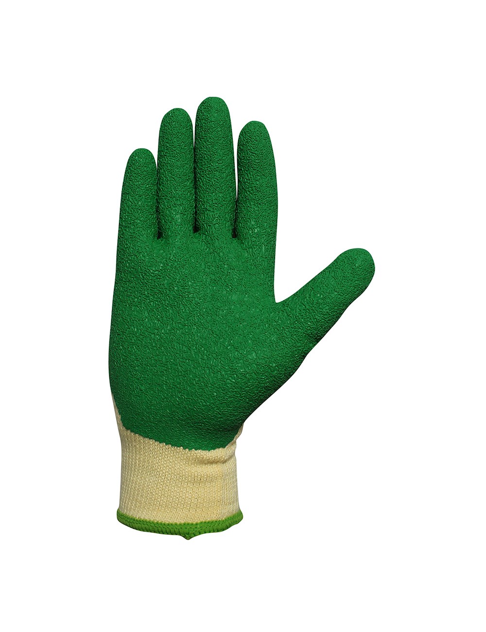 Guante poliéster con palma látex para jardinería, t-07