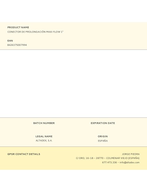 Conector de prolongación maxi flow 1"