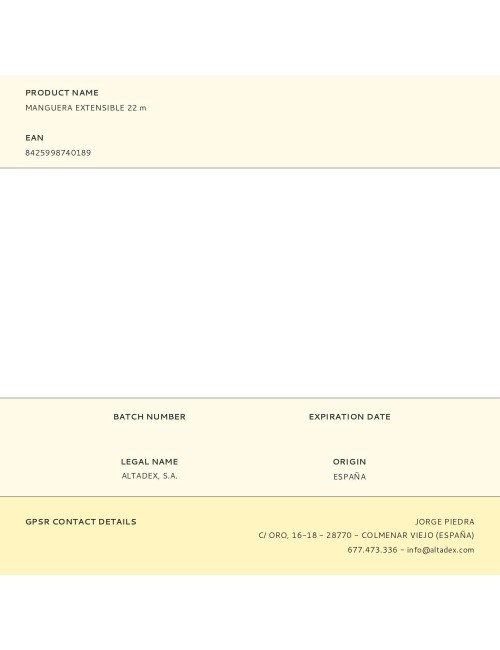 Manguera extensible 22 m