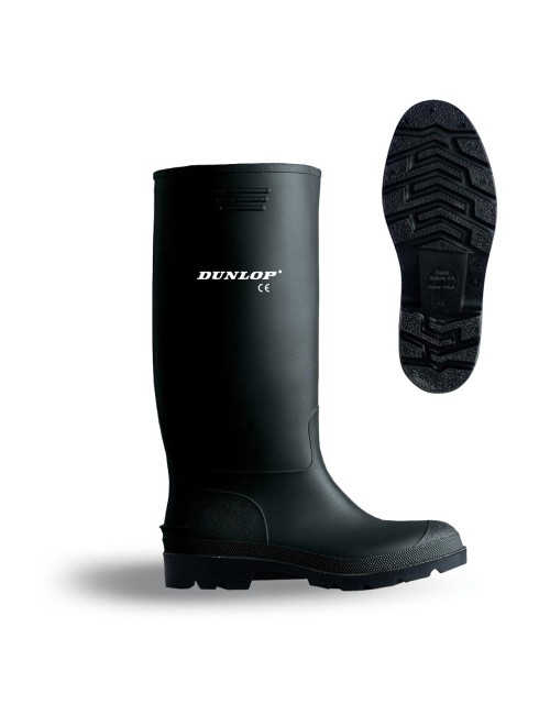 Bota de agua pvc caña alta negra talla 43