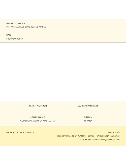 Matacaracoles 500g 231655 masso