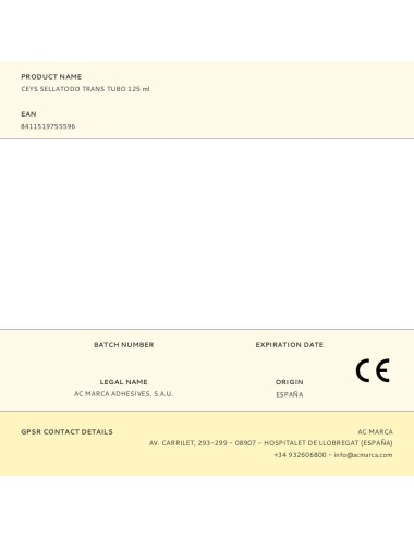 Silicona sellatodo transparente tubo 125 ml