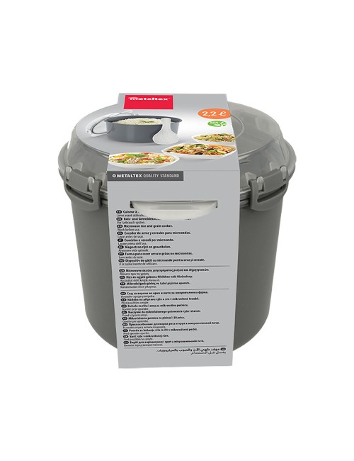 Cocedor de arroz y cereales para microondas