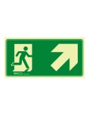 Cartel evacuación escalera arriba derecha pvc 0,7mm clase b 32x16cm b11150 normaluz