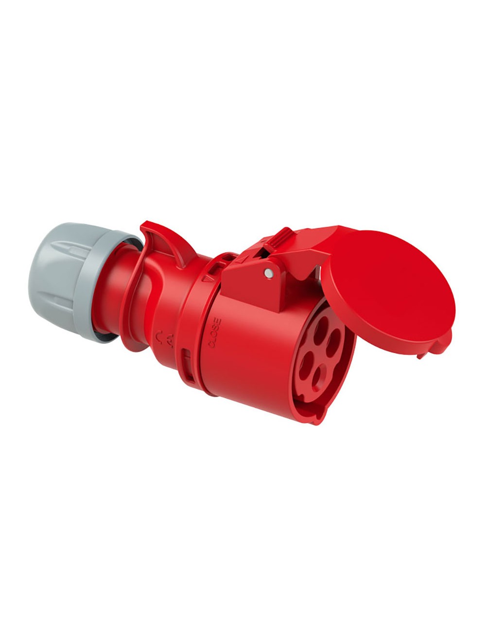 Base aerea cetac 3p+t roja 32a 400v~ ip44