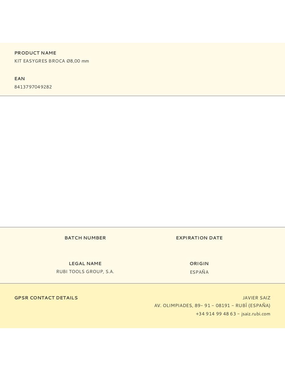 Kit easygres broca ø8,00 mm