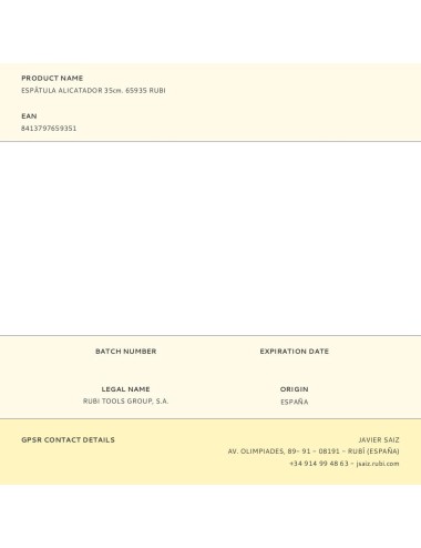 Espátula alicatador 35cm. 65935 rubi