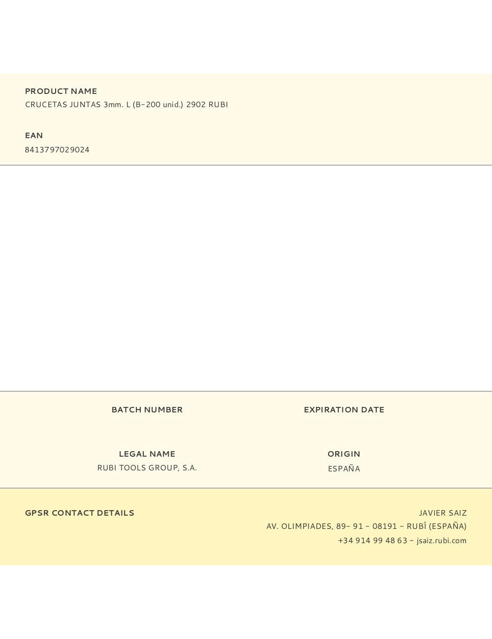 Crucetas juntas 3mm. l (b-200 unid.) 2902 rubi