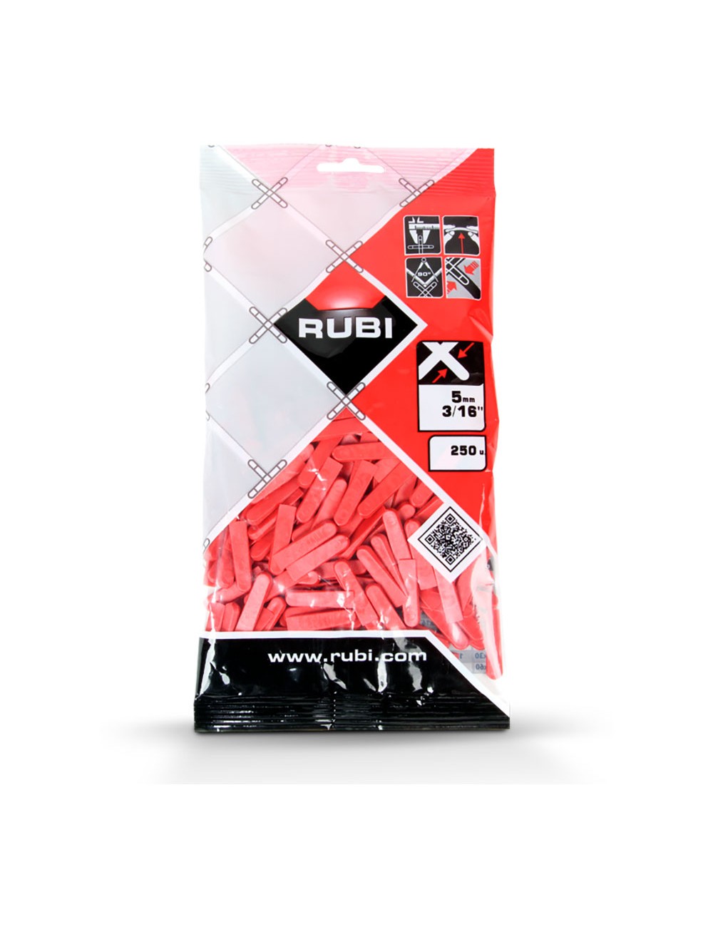 Cuñas para alicatado 5mm. (b-250 unid.) 2396 rubi