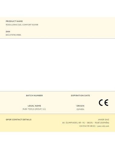 Rodilleras gel comfort 81998