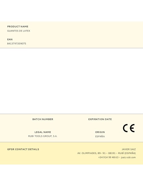 Guante de látex, bicolor, talla única