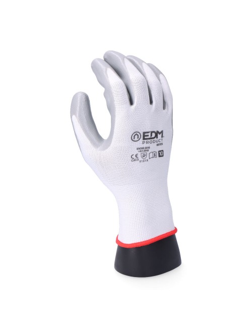 Guante poliéster con palma nitrilo para bricolaje, t-09