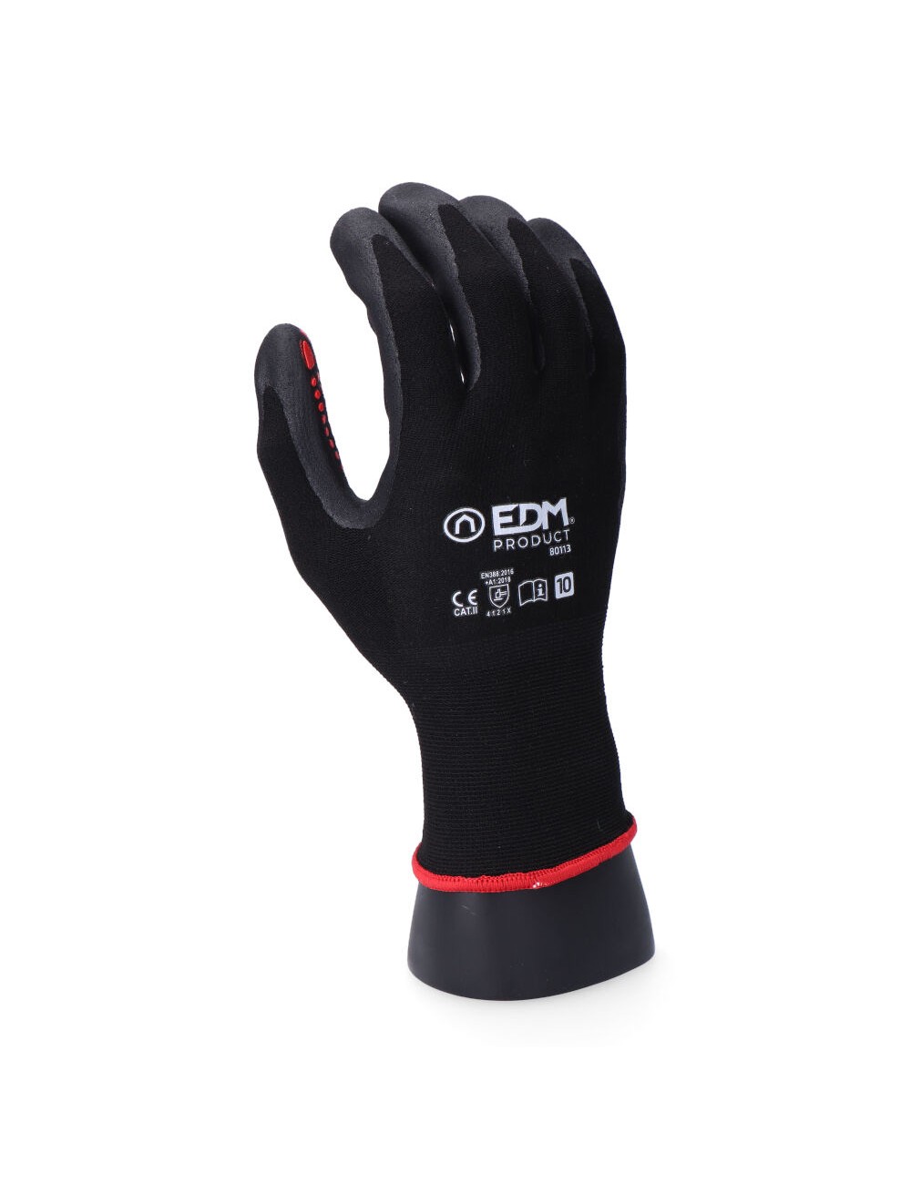 Guante nailon / licra palma nitrilo para metalúrgia, t-08