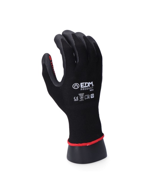 Guante nailon / licra palma nitrilo para metalúrgia, t-10