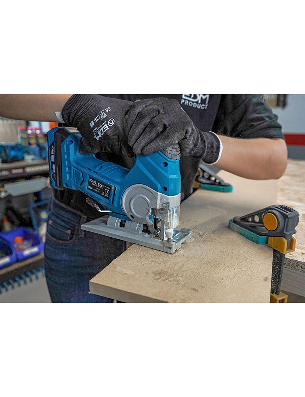 Guante poliéster con palma poliuretano para jardín agricultura, t-07