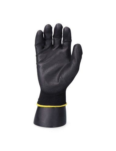 Guante poliéster con palma poliuretano para jardín agricultura, t-08