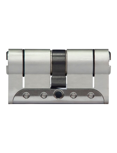 Cilindro iridium m irm3030n níquel 60mm (30+30mm) leva larga 15mm con 5 llaves de seguridad. ifam