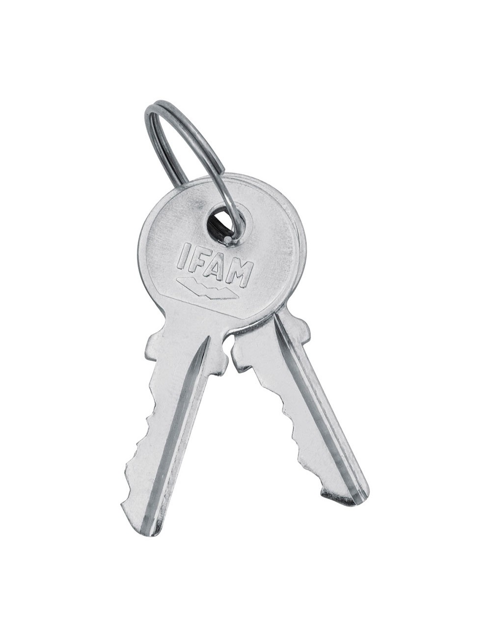 Cerradura 111 a. niquel. lengüeta recta de 34mm. con 2 llaves. ifam