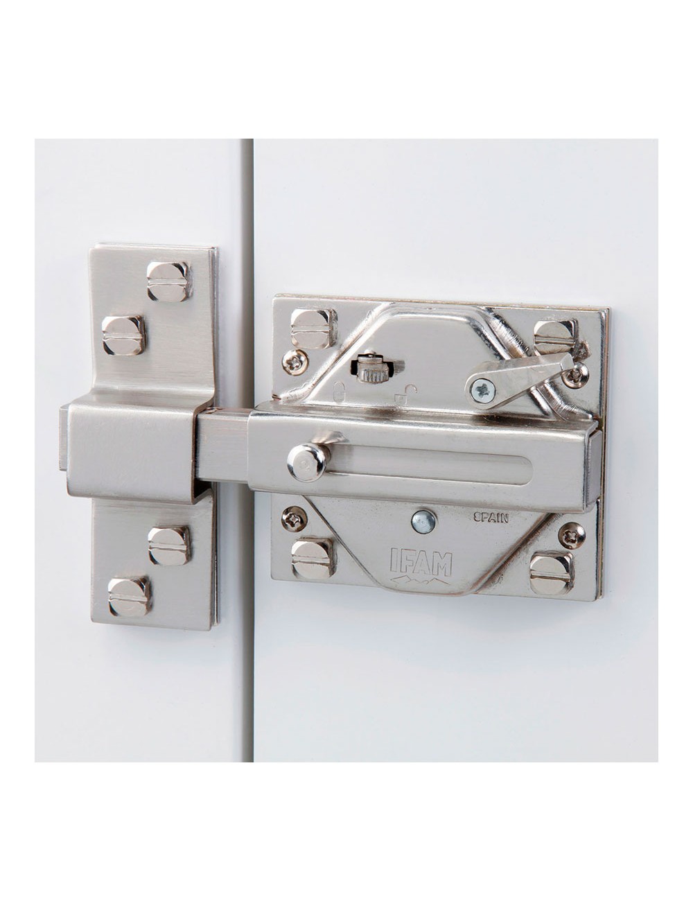 Cerrojo cs88l m50. acabado latonado. cilindro de 50mm. con 5 llaves de seguridad. ifam