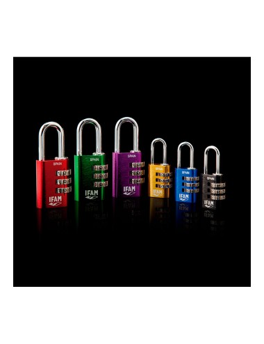 Candado col combi30 amarillo 30mm. arco ø5mm. con combinación. ifam