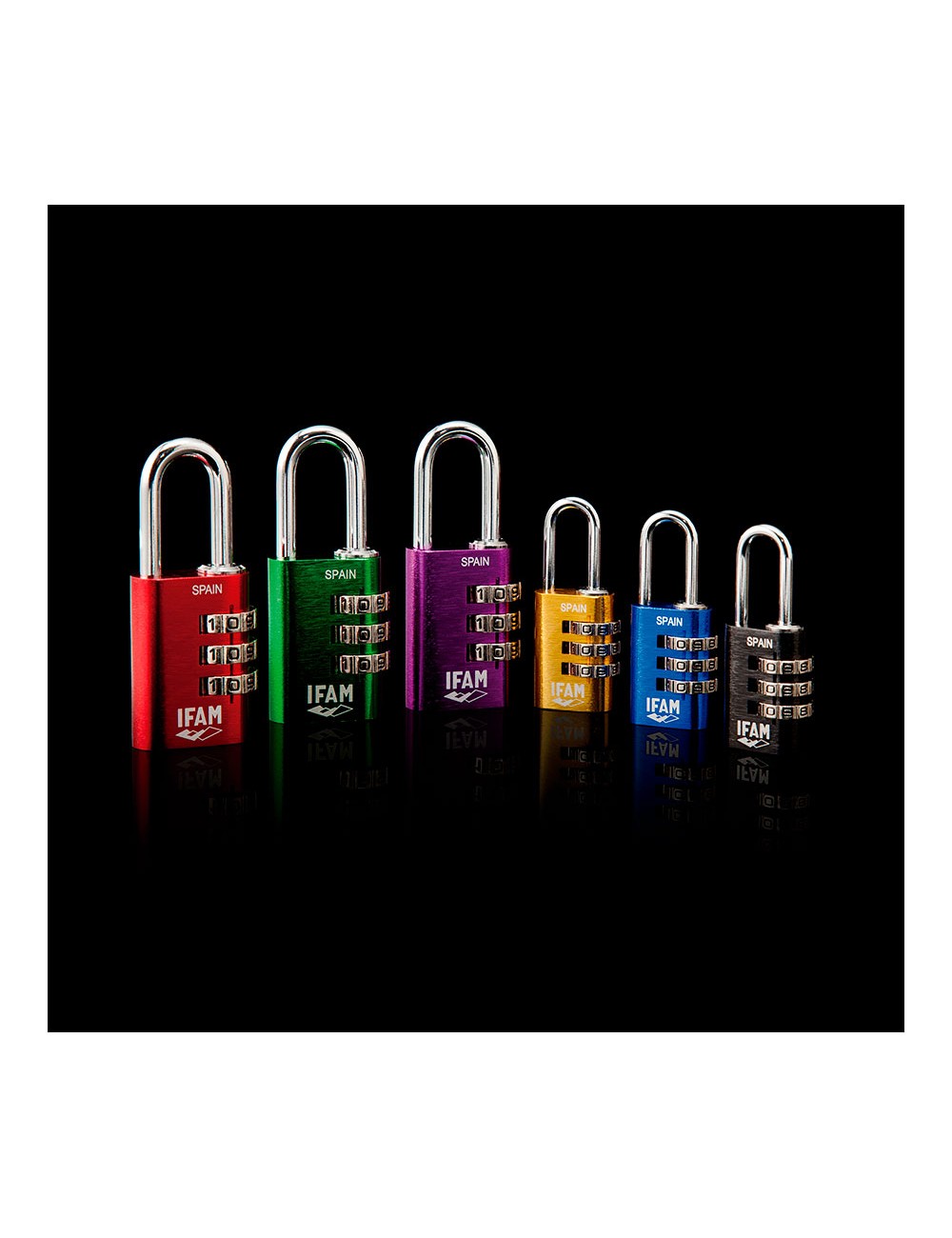 Candado col combi30 violeta 30mm. arco ø5mm. con combinación. ifam