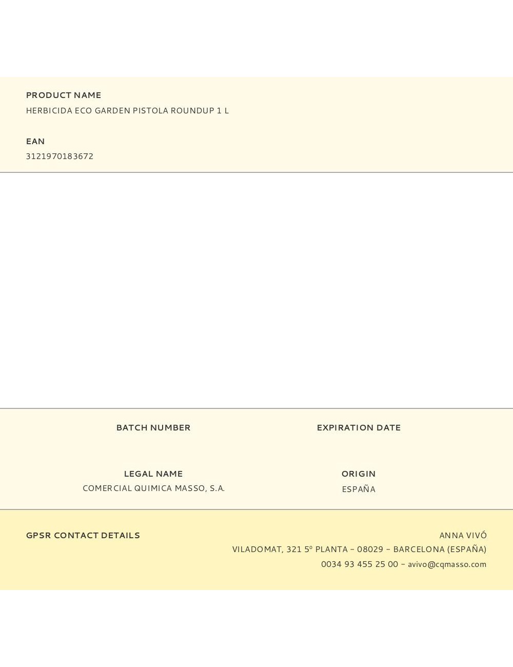 Herbicida eco garden pistola roundup 1 l