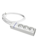 Base múltiple con 3 tomas 2p+t 1,5 m de cable h05vv-f 3g1,5 mm, 16 a 250 v 3680 w, blanca