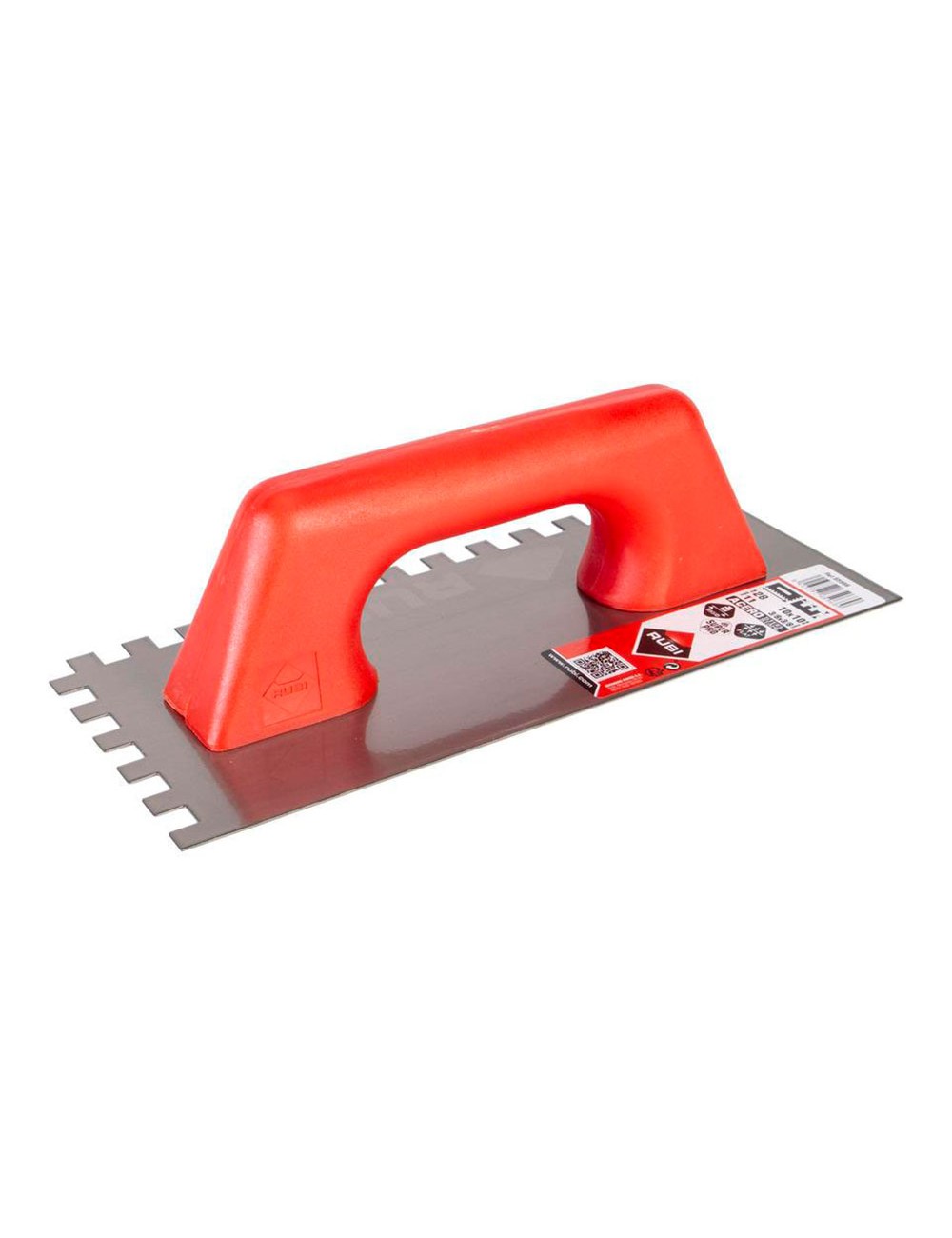 Peine acero 28cm. (10x10) mango plástico cerrado 65968 rubi