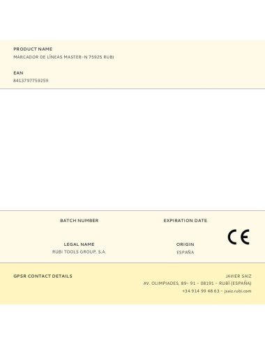 Marcador de líneas master-n 75925 rubi