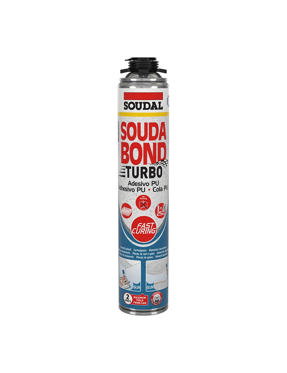 Espuma adhesiva turbo soudabon turbo pistola 750 ml
