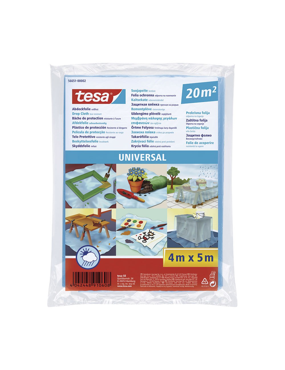 Plástico protector 20 m universal