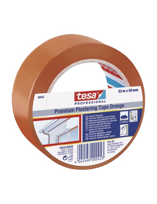 Cinta de revoco premium naranja 50 mm x 33 m